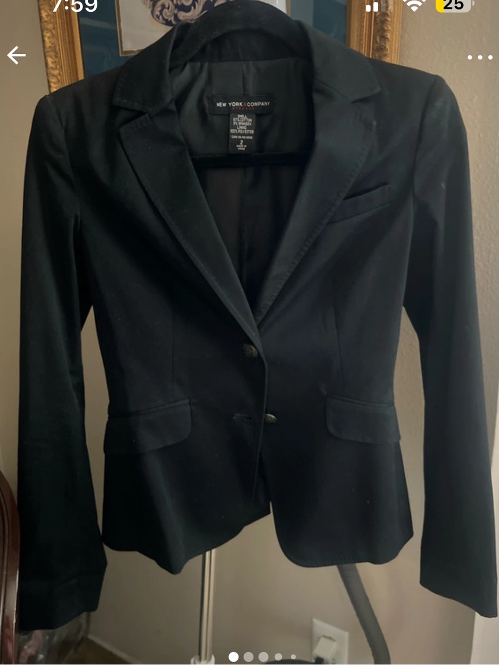 New York & Company Black Tailored Women's Blazer